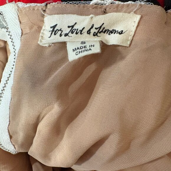 For Love & Lemons Isabel White Midi Dress Black Floral Embroidery, Designer - Picture 3 of 8